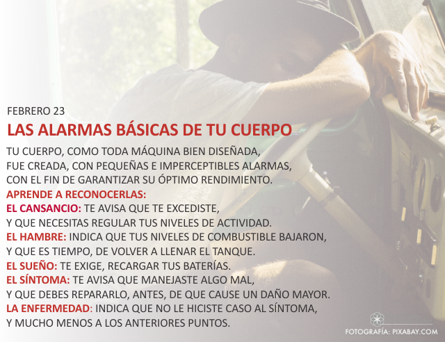 Las alarmas básicas de tu cuerpo